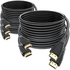 HDMI 2.0 Cable 10FT 5-Pack 4K@60Hz UHD High Speed HDMI Cable Male to Male Adapter for ARC & CL3 Rated | for Soundbar Laptop Monitor PS5 PS4 Xbox One Fire TV etc