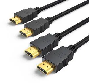 4K HDMI Cable 6FT 2-Pack High Speed HDMI Cable Shielded Cord for Gaming Monitor Support 4K@60Hz 2K@120Hz Ethernet HDR 3D ARC Compatible with  TV Laptop Monitor PS5 Xbox Blu-ray HDTV
