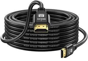HDMI Cable 25ft 4K@60Hz 18Gbps High Speed HDMI 2.0 Cord Ultra HD Ethernet Audio Return Video 4K 1080p 3D Arc HDR Compatible with Xbox PS5/PS4 HDTV Laptop ect(Black)