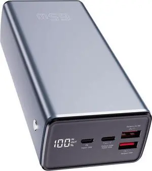 65W Laptop Power Bank 50000mah Fast Charging Large Travel Laptop Battery Power Bank for Camping USB C LED Display Portable Phone Charger Battery Power Banks for iPad Tablet Outdoor