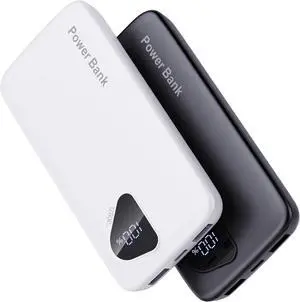 2025 Portable Charger(2pack in 1box) with Built in Cables 12800mAh Travel Essential Battery Pack 4 Outputs 2 Inputs Slim Power Bank with Cord Wires Compatible with iPhone  Android
