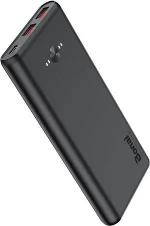 Portable Charger 10000mAh 20W Power Bank Fast Charging with 3 Outputs (1 USB-C in&Out) Ultra-Slim External Battery Charger for iPhone 16/15/14 Series Galaxy S23/S22/S21 iPad and More