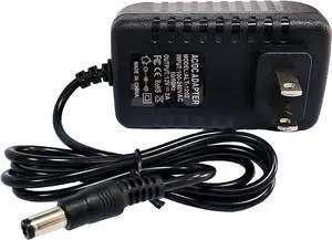 12 Volt 2A Power Adapter Supply AC 100-240V to DC 12 V Power Supply Transformer Charger Wall Plug for DC12V Light Security CCTV Camera Black 8x5x3.3 cm