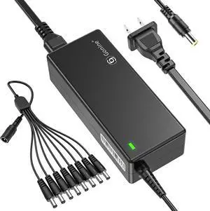 Security Camera CCTV Power Supply Adapter with 8-Way Power Splitter AC 100-240V DC 12V 5A Camera System Cables for 12 Volt Lorex Night Owl Swann Annke  Q-See.