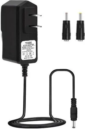 AC/DC 6V 2A Adapter Power Supply 12W 100-240V with 4.0x1.7mm & 3.5x1.35mm Plugs - Universal 6V Device Charger (200mA-2A Compatible)