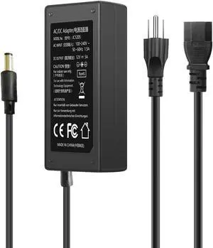 12V 5A Power Supply Adapter 60W AC Adapter 100-240V 50-60Hz to DC 12 Volt 5 Amp Cord with 5.5mm x 2.5mm Barrel Plug 12VDC AC/DC Switching Transformer Converter