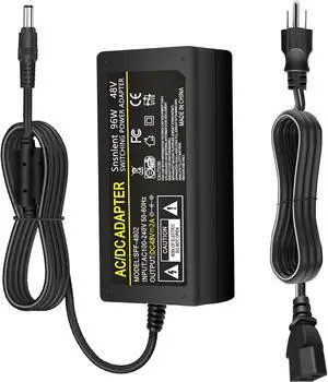 48V 2A Power Supply Adapter AC 100-240V to DC 48V 2A Power Adapter Chager Interface 5.5 x 2.5mm Plug