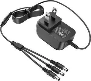 4.5V Charger for Lemax Lighted Accessory # 74254 74707 84428 44242 94565 94566 94527 74706 94563 74295 94564 3 Output AC/DC Adapter for Christmas Village Spooky Town Collection Power Supply