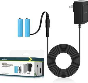 AC Power Supply Adapter for AA Battery Replace 2 AA Battery for Pumpkin Lantern LED Light Thermostat Table Lamp Motion Sensor Trash Can (Black)