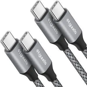 USB C to USB C Cable 4ft 2-Pack 60W USBC to USBC Cord Type C to C Charger Cable Fast Charging for iPhone 16/15 Pro Max/Plus/Pro for MacBook Pro Air/iPad for  Galaxy S24 S23