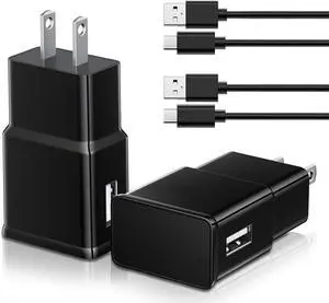 USB Charger BlockUSB C Android Phone Wall Charger Block with Charge Cable Cord for  Galaxy S25/ 24/23/ 22/21/ 20/10/ 10 Plus/ 10E/ 9/8/ Note 8/9/ 10/20 etc
