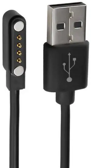 2 Packs Replacement Magnetic Charging Cable for Bone Conduction Headphones USB Charger Cord for 4-pin Interface Bone Conduction Headphones Smartbands and Smartwatches (7.62mm Pitch)