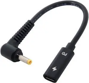 Type C USB-C Female Input to DC 4.0x1.7mm Power PD Charge Cable fit for Laptop 18-20V