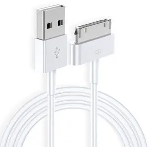 iPhone 4S Charger Cable 30-Pin USB Charging & Data Sync Cord Compatible with iPhone 4/4S iPad 2/3 iPod Classic/Nano/Touch  Durable USB Cable for  30-Pin Devices (3FT)