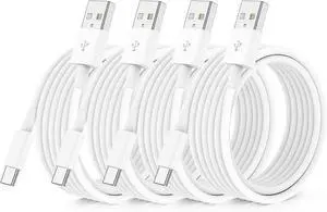 4 Pack  USB C Fast Charging Cable 10 FT for iPhone 16 15/16 15 Pro/16 15 Pro max/16 15 Plus USB A to USB C Car Carplay Cord Compatible Galaxy S25 S24 i Pad Pro 12.9/11 Air 5th/4th Gen