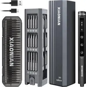 3.7V Precision Electric Screwdriver Set 76 IN 1 Magnetic Storage Mini Electric Screwdriver Cordless Set with LED Display 5 Torque Settings Repair Tool Kit for Electronics Phone Camera Laptop Watch