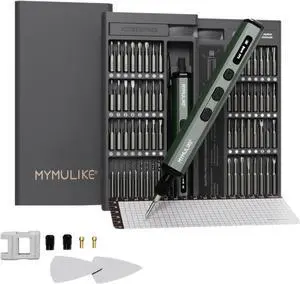 Mini Electric Screwdriver Set 78 in 1 Small Precision Screwdriver Kit 65 Preicison Bits 5 Torque Settings 4 LED Lights Magnetic Portable Repair Tool Kit for PC RC Electronic Watches