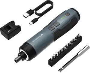 Electric Screwdriver Kit iFu Power Screwdriver Cordless Rechargeable with LED Light & 12 Magnetic Bits Electric Screwdriver Set for Daily Furniture Repair Mounting