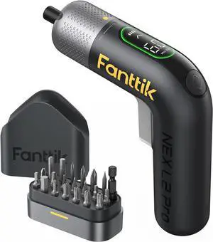 L2 Pro Electric Screwdriver set Cordless Screwdriver 20 Bits 1/4Hex Chuck Max 6N·m Torque Digital Screen Variable Speed 2000mAh Rechargeable Battery Tech Tool for DIY Enthusiasts