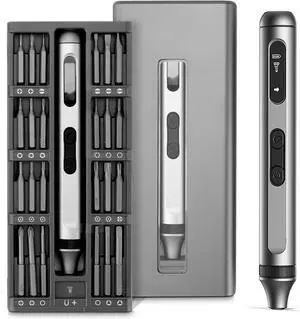Mini Electric Screwdriver 50 in 1 Precision Power Screwdriver Set Cordless Pocket Screwdriver with 48 Magnetic Bits + 1 Pliers + 1 Bar for Repairing Eyeglasses Computer Laptop Watch