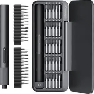 25+24 Extra S2 Steel Bits Electric Precision Screwdriver Set Magnetic Storage Max. 3 N.M 170 RPM USB-C Rechargeable Mini Electric Screwdriver for Phone Laptop Camera Repair