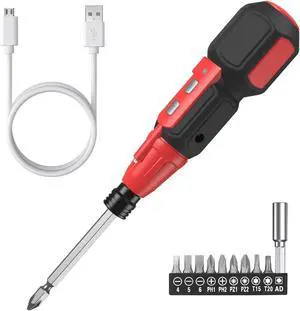Electric Screwdriver Set Rechargeable Cordless Screwdriver Power Screwdriver Small Repair Tool Kit with LED Light 1/4 Bit Holder for Phones Glasses Camera Laptop