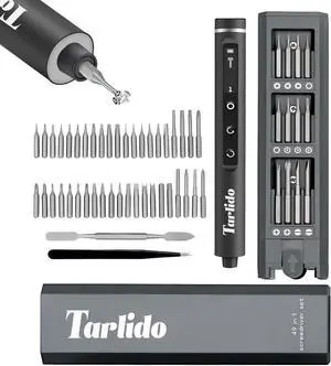 Electric Screwdriver 4V Precision Screwdriver Set 49-in-1 Cordless Power Screwdriver USB-C Cable Max 3.5 N.m Torque Compact Magnetic Tool for Phone Camera Laptop Electronics Home Repair