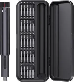 Mini Electric Screwdriver Precision Screwdriver Set with 24 Magnetic Bits Rechargeable Magnetic Small Set for PC Building Electronic Phone Camera Laptop Watch Camera Repair Kit