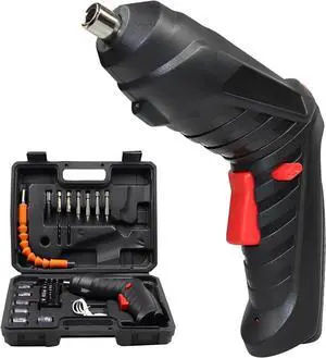 Cordless Electric Screwdriver 4.2V Rechargeable with 47-Piece Bit Set 3.5Nm Power 2-Position Handle LED Light