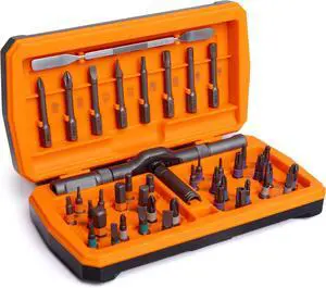 2025 new model 42 in 1 magnetic screwdriver set DIY ratchet screwdriver set multi position magnetic drive set with detachable ratchet handle portable compact repair kit