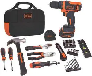 12V MAX Drill & Home Tool Kit 60-Piece (BDCDD12PK)