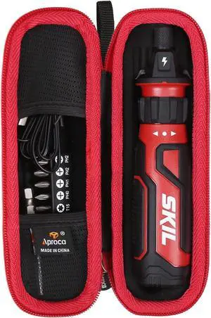 Hard Storage Travel Case for SKIL Rechargeable 4V Cordless Screwdriver and Accessories
