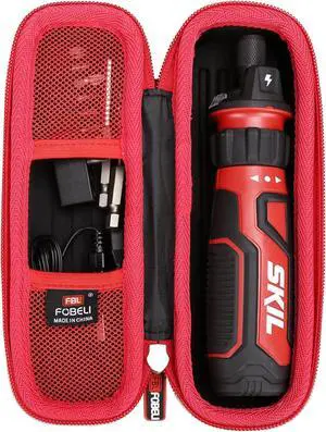 Hard Carrying Case Compatible with SKIL Rechargeable 4V Cordless Screwdriver SD561201 EVA Portable Storage Tools Bag (Case Only)