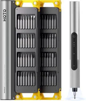 SNAPBLOQ? S-A01 3.7V Mini Electric Screwdriver with 56 Bits & 3 Torque Settings Precision Mini Screwdriver 250RPM Brighter LED Light Repair Tool Kit for Electronics Phone Laptop DIY