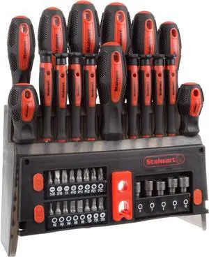 39-Piece Magnetic Screwdriver Set - Screw Driver Set Kit with Bits Power Nut Driver and Wall Mountable Stand - Tool Kit with Phillips Torx and Flathead Screwdrivers - Tool Sets for Men by