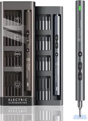 Mini Electric Screwdriver 51 in 1 Cordless Precision Power Screwdriver Set with 48 Magnetic Bits Rechargeable Repair Tool Kit with LED Lights for Phones Camera Watch Conputers Laptops Toys