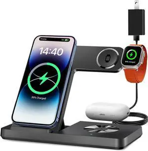 3 in 1 Charging Station for Multi Devices Wireless Charger for iPhone 8-16 Series &  Watch Wireless Charging Station for /4/3/2