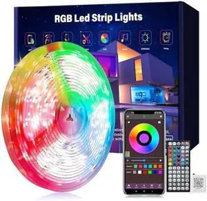 Led Lights for Bedroom 50ft Music Sync Color Changing Led Strip Lights with Remote and App Control RGB Led Light Strip for Home Party Room Decor