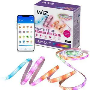 16.4 ft LED Light Strip For Your Smart Home - Flowing Multicolor LED Color-Changing Cuttable - Voice/App Control - Works with Google Home Alexa and HomeKit
