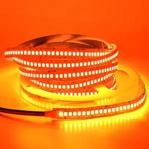 LED Strip Lights SMD 2835 LED Strip DC12V 1200LEDs 16.4Ft 26000LM High Density LED Light Strips Waterproof IP65 3 Times Brightness Than SMD3528 LED Strip Orange