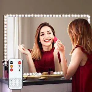 LED Vanity Mirror Lights for Makeup Dressing Table Vanity Set 13ft Flexible LED Light Strip Kit 6000K Daylight White with Dimmer and Power Supply DIY Mirror Mirror not Included