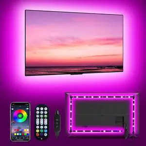 LED Lights for TV 9.84ft RGB Strip Lights for TV Behind 45-60in TV Bluetooth APP Remote Control Music Sync TV Backlight for Bedroom Gaming Room