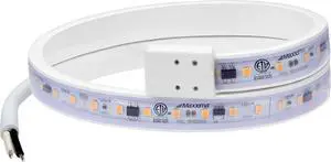 18 in. Hardwired LED Under Cabinet Strip Light 690 Lumens 3000K Warm White Kitchen and Living Room 120V White Cove Lighting No Power Supply Needed