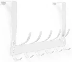 Over The Door Hooks Behind The Door Hanger Hooks Over The Door Towel Racks for Bathroom with 11 Coat Hooks Fits 1-3/4 Thick Door
