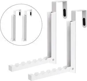 2 Pack Over The Door Hanger Hooks for Clothes Portable Storage Hooks Heavy Duty Foldable Clothes Organizer Coat Towels Hanging Rack