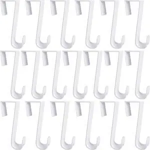 8 Pcs Plastic Over The Door Clothes Hooks Bulk 4.72 Inch Long White Clothing Hanger Hooks Over The Door Hanging Hanger for Home Kitchen Bedroom Decoration (4.72 Long)