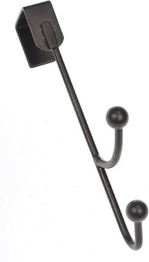 Hardware 4-1770 Over The Door Clothing Double Hook with Bronze Finish