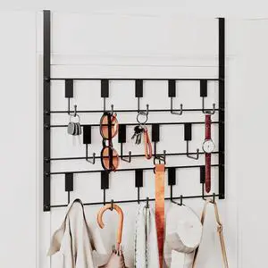 Over The Door Hooks for Hanging 14 Hook Over Door Hanger and Towel Rack for Bathroom