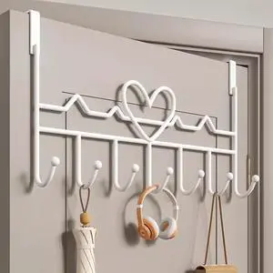 Over The Door Hook Over Door Hanger for Coat Towel Bag Robe (1 Pack White)