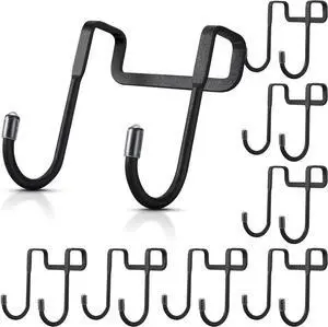8 Pieces Over Cabinet Hook Double S Shaped Cabinet Drawer Hanger Hook Durable Metal Heavy Duty Hooks for Kitchen Closet Bathroom Drawer Wardrobe Door Cabinet Door to Hang Bags Clothes Towels